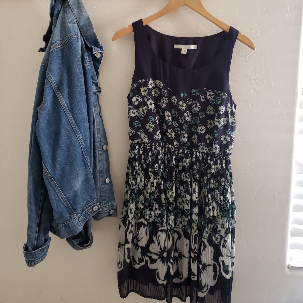 Navy floral dress